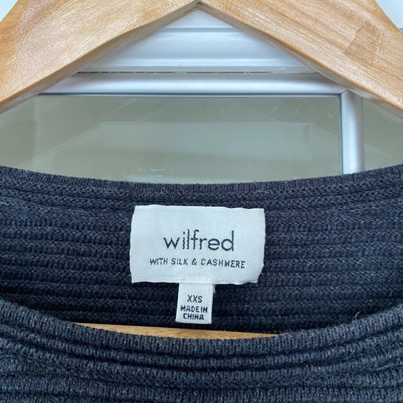 Aritzia Wilfred Silk & Cashmere Sweater Dress - Navy size XXS - Picture 2 of 3